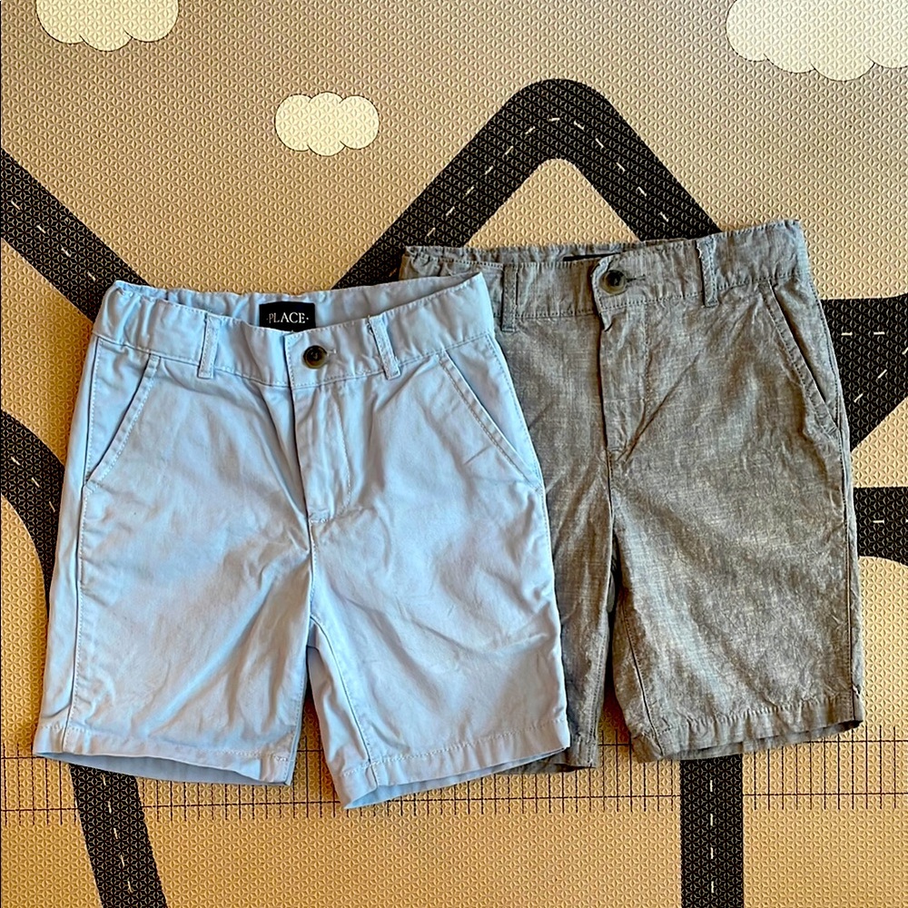 Children’s Place Blue and Gray Flat Front Shorts (2)